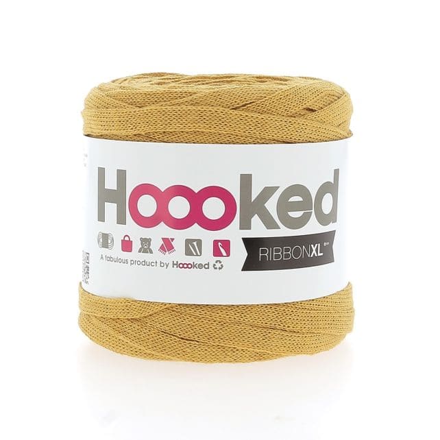 Bündchengarn RibbonXL von Hoooked, 125 g, in buntem Garn mit dicker Textur, ideal für kreative Handarbeiten und Strickprojekte