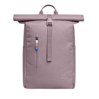 Rucksack Roll-Top Easy von Got Bag, schwarzer Rucksack aus recyceltem Material mit verstellbaren Schultergurten und Rollverschluss.