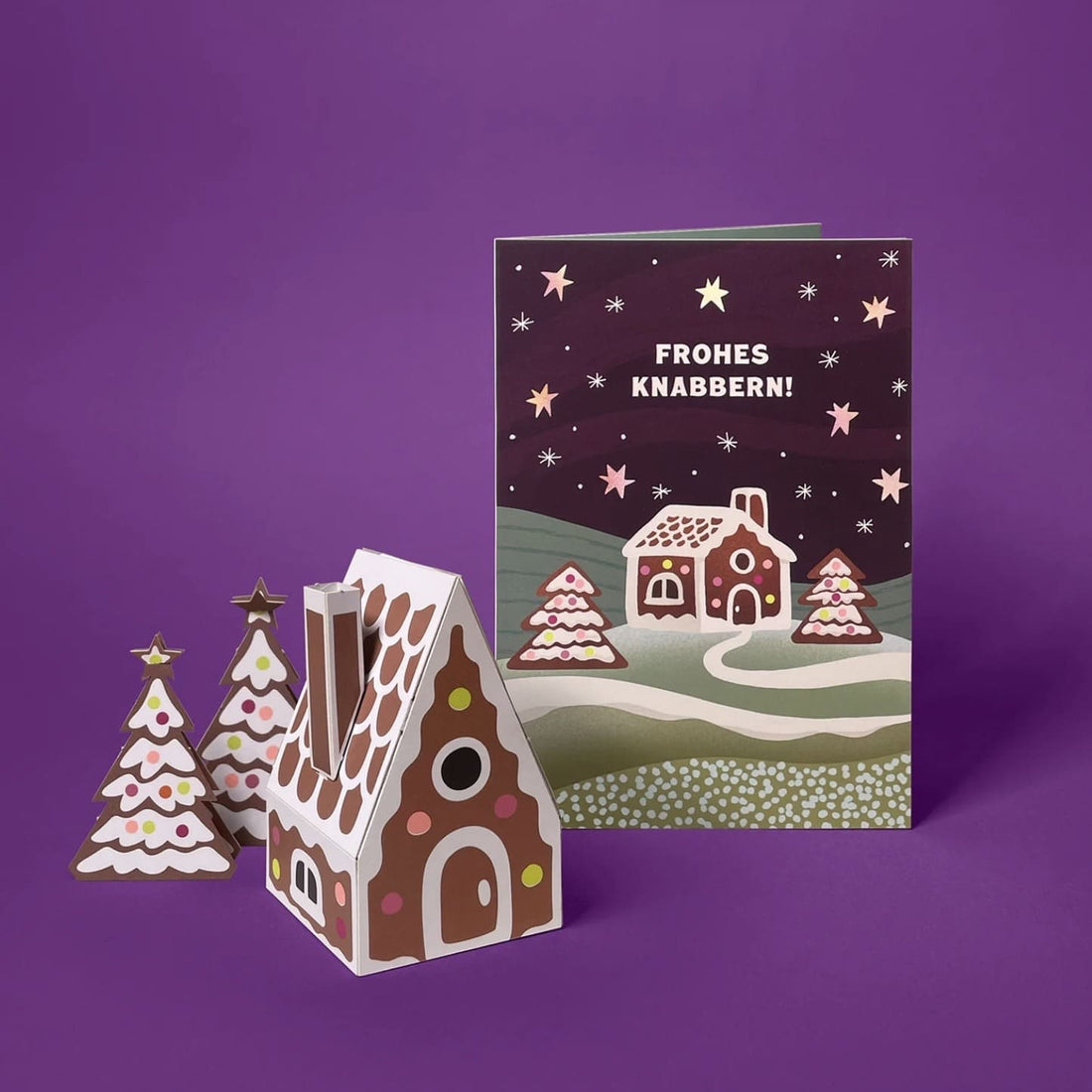 Weihnachtskarte Lebkuchenhaus I Faltmeister