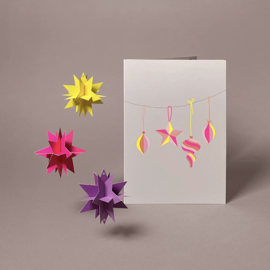 Weihnachtskarte Drei Sterne HeyCards I Faltmeister
