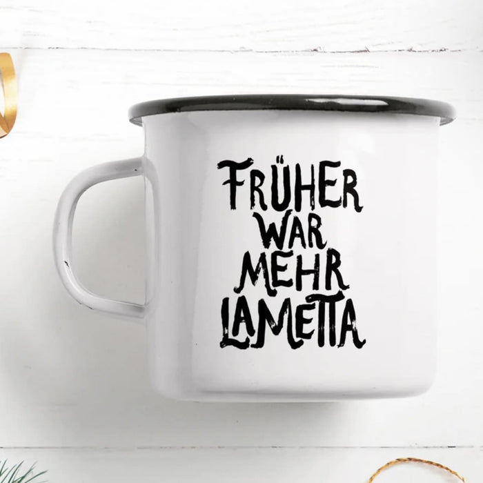 Emaille Tasse „lametta“, Typealive