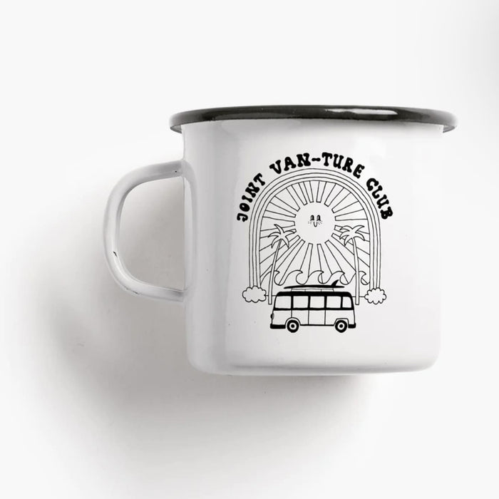 Emaille Tasse „Joint Vanture Club“, Typealive