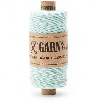 Bäcker-Garn Mintgrün-weiß 1mm (16g), Garn&mehr