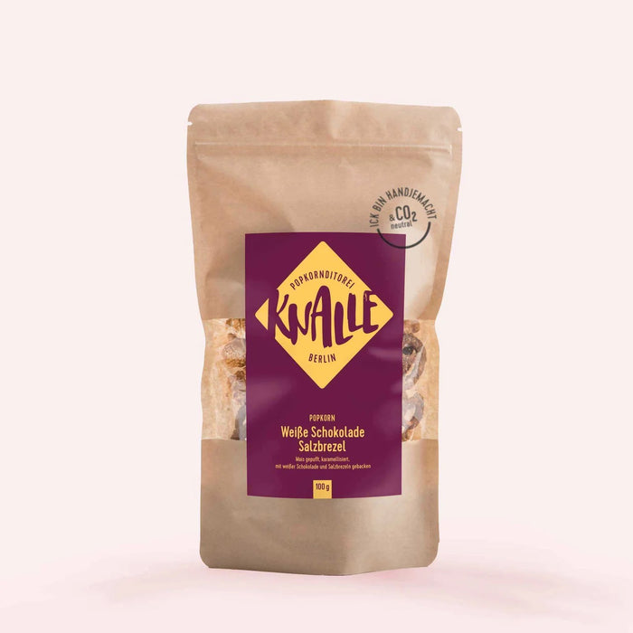 Popcorn Weiße Schokolade Salzbrezel 100g, Knalle Popcorn