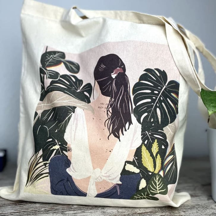 Stoffbeutel Tasche „plant lady jam“, plantyintroverts