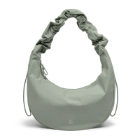 Got Bag Moon-Bag Ruffle Rucksack mit Rüschen, dunkler Farbe, zeigt das Frontdesign mit Schatteneffekt.