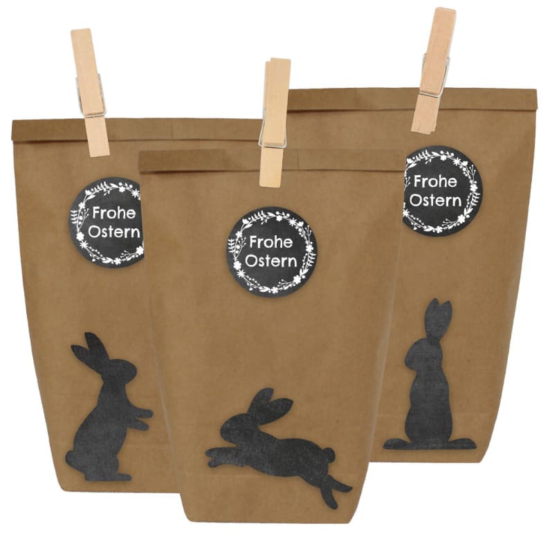 Osterhasentüten Set aus Papier von Papierdrachen, ideal für drinnen und draußen, mit bunten, festlichen Designs
