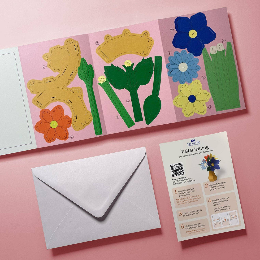 Grußkarte Blumen am Fenster I Faltmeister