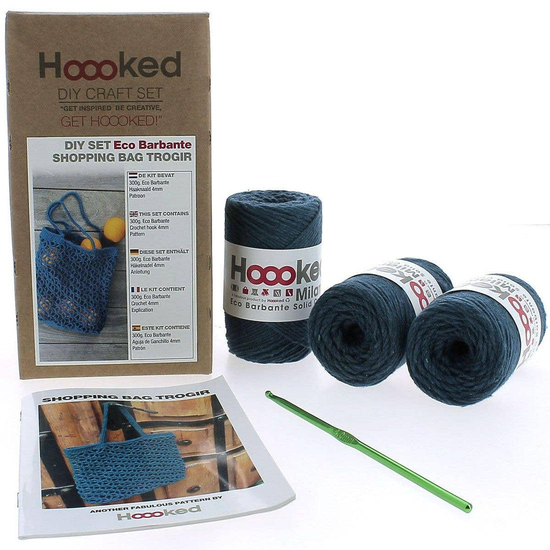 DIY-Häkelset Einkaufstasche Trogir in Petrol von Hoooked