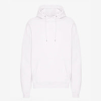 Weißer, oversize Kapuzenpulli von Colorful Standard aus Bio-Baumwolle, bequem und farbenfroh gestaltet.