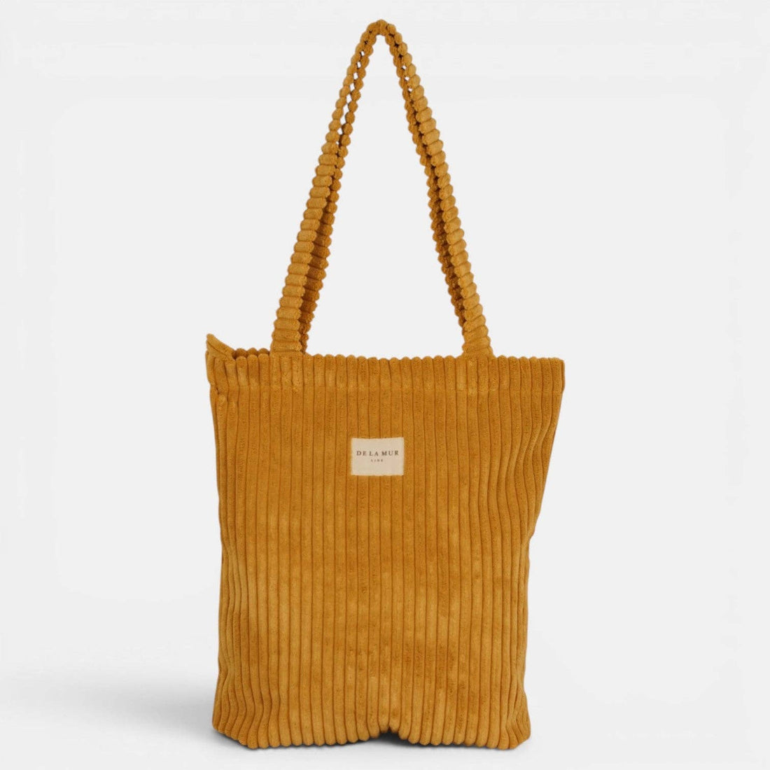 Tote Bag mit Reißverschluss von De La Mur in Maiz, Cord senfgelb