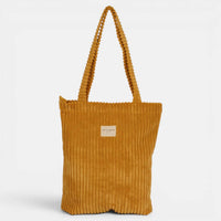 Tote Bag mit Reißverschluss von De La Mur in Maiz, Cord senfgelb