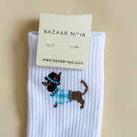 Tennis Socken "Dackel - bayrisch" I Bazaar Noir