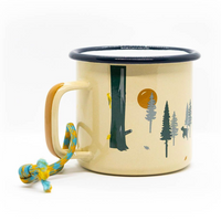 Emailletasse Becher von Roadtyping, für drinnen und draußen, mit praktischem Design und wetterfestem Material.