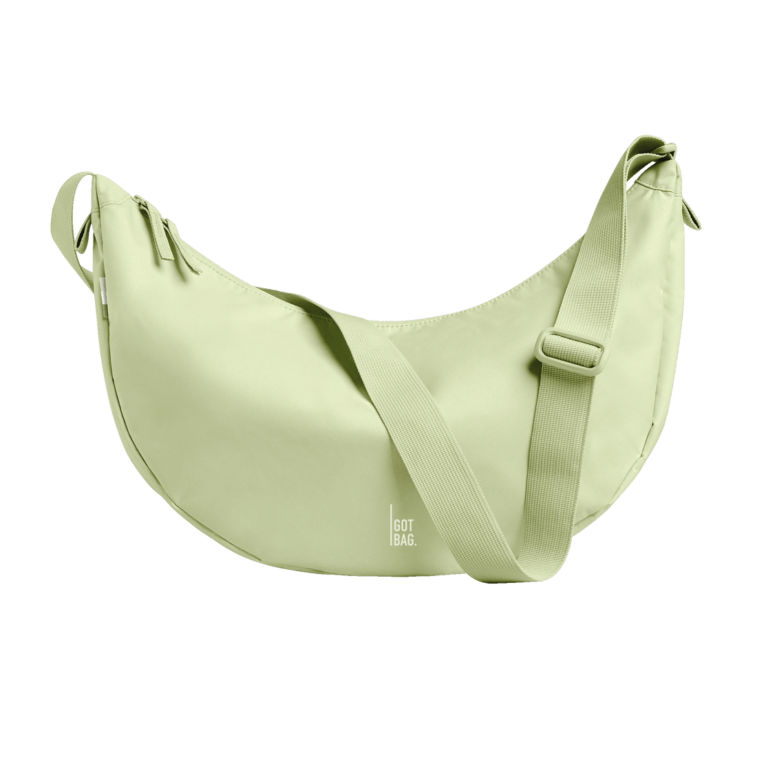Großer Got Bag Moon-Bag Rucksack aus recyceltem Meeresplastik, stilvoll und umweltfreundlich, mit robustem Design und Tragegriffen.